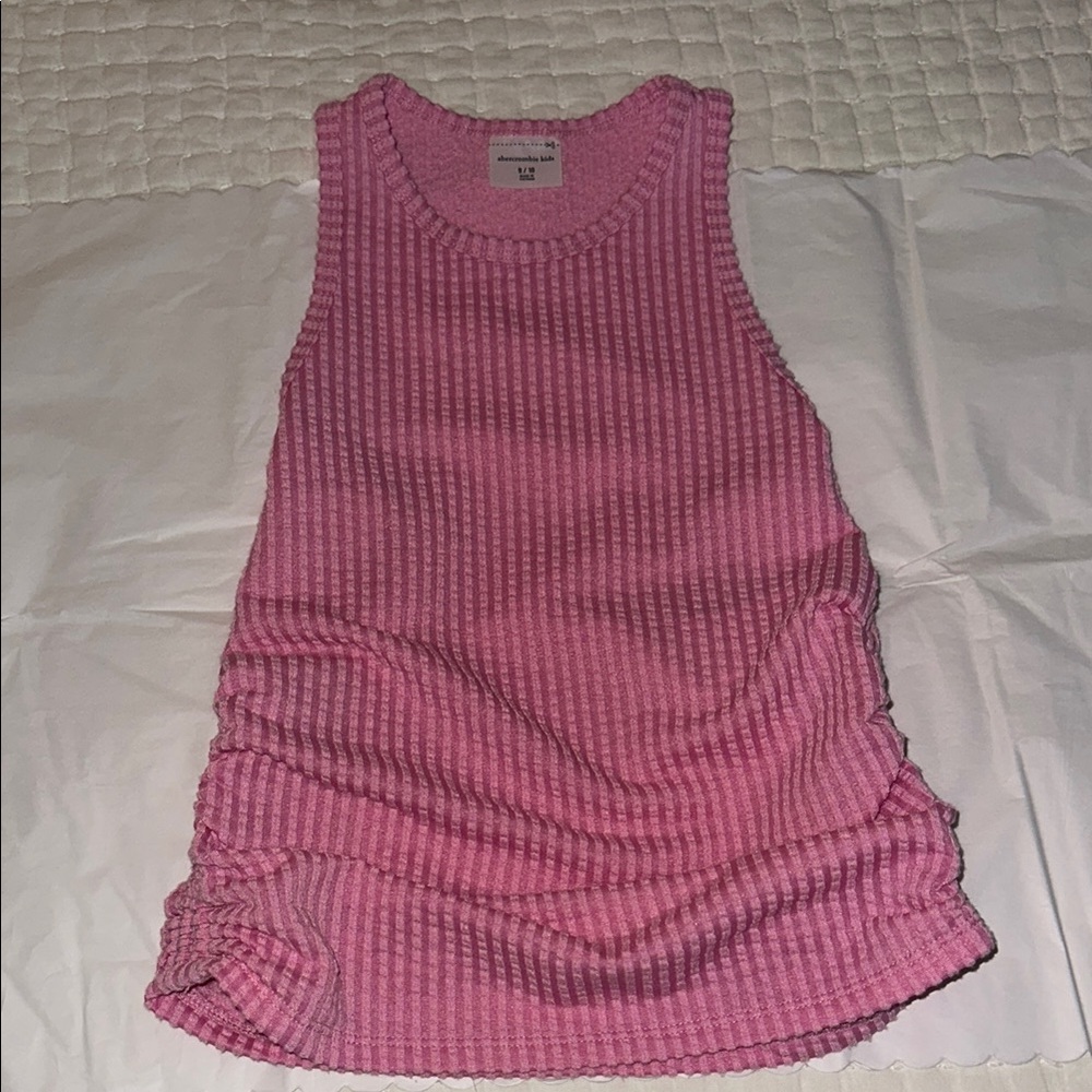 Abercrombie Kids Pink Ribbed Sleeveless Top, size 9/10. Good condition